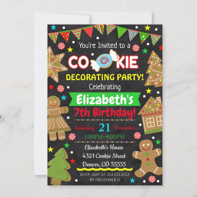 Christmas Cookie Decorating Party Invitation (Front)