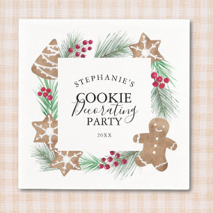 Christmas Cookie Decorating Party Napkin