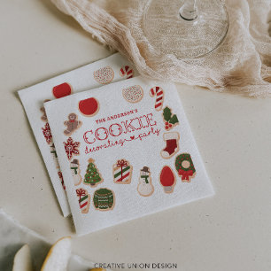 Christmas Cookie Decorating Party Napkin
