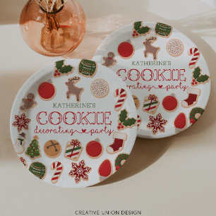 Christmas Cookie Decorating Party Plates