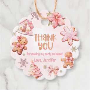 Christmas Cookie decoration birthday thank you Favour Tags