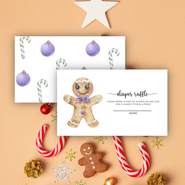 Christmas cookie diaper raffle ticket enclosure card (Creator Uploaded)