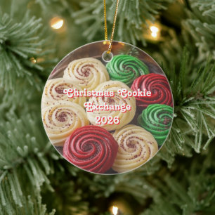 Christmas Cookie Exchange Ceramic Tree Decoration