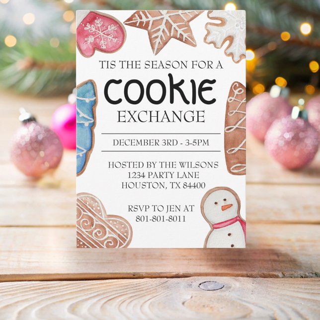 Christmas Cookie Exchange  Invitation (Cookie Exchange Invitation)