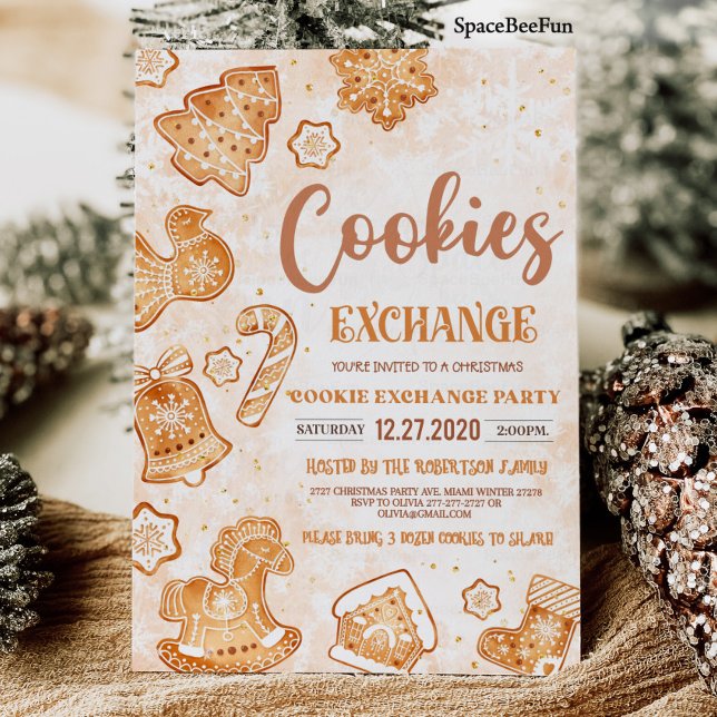 Christmas cookie exchange invitation Holiday cooki (Christmas cookie exchange invitation Holiday cookie exchange party Personalize Cookie swap Christmas)