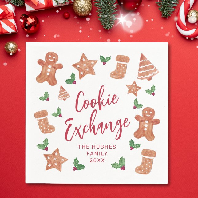 Christmas Cookie Exchange Napkin (Creator Uploaded)