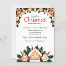 Christmas Cookie Exchange Party Invitation