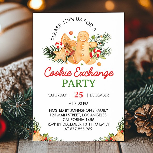 Christmas Cookie Exchange Party Invitation (Creator Uploaded)