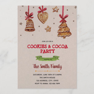 Christmas Cookie exchange party invitation