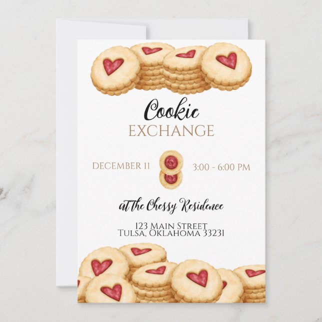 Christmas Cookie Exchange Party  Invitation (Front)