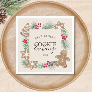 Christmas Cookie Exchange Party Napkin