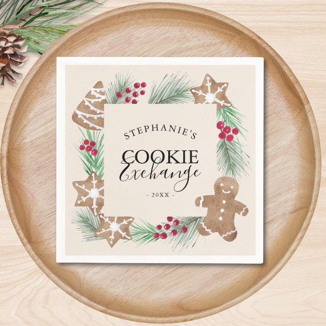 Christmas Cookie Exchange Party Napkin (Creator Uploaded)