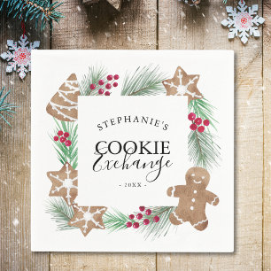 Christmas Cookie Exchange Party Napkin