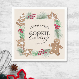 Christmas Cookie Exchange Party Napkin