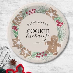 Christmas Cookie Exchange Party  Paper Plate