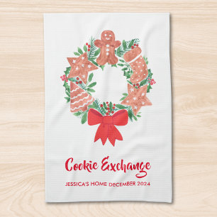 Christmas Cookie Exchange Party Tea Towel