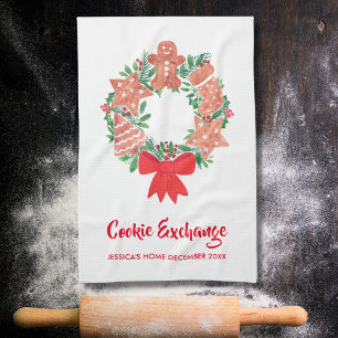 Christmas Cookie Exchange Party Tea Towel