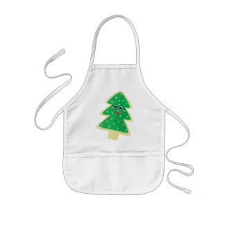 Christmas Cookie Face Kids Apron