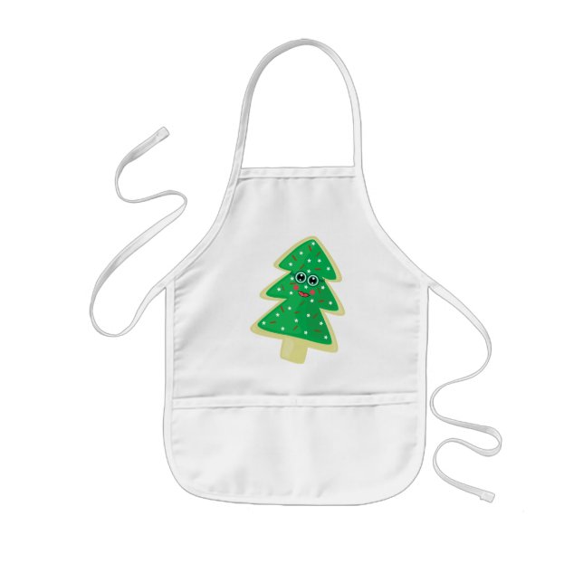 Christmas Cookie Face Kids Apron (Front)