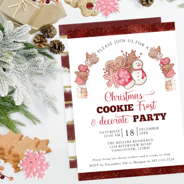 Christmas Cookie Frost and Decorate Party Invitation (Creator Uploaded)