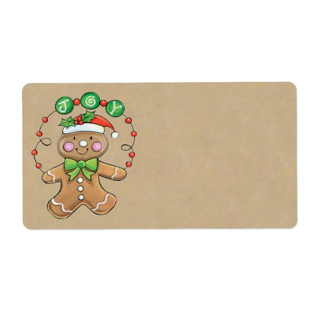 Christmas Cookie Gift Labels - Large (Front)