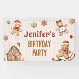  Christmas Cookie Gingerbread Birthday Banner