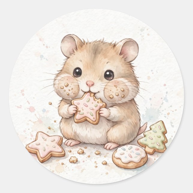 Christmas Cookie Hamster Sticker (Front)