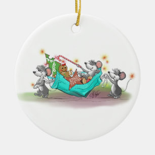 Christmas Cookie Heist Ceramic Tree Decoration