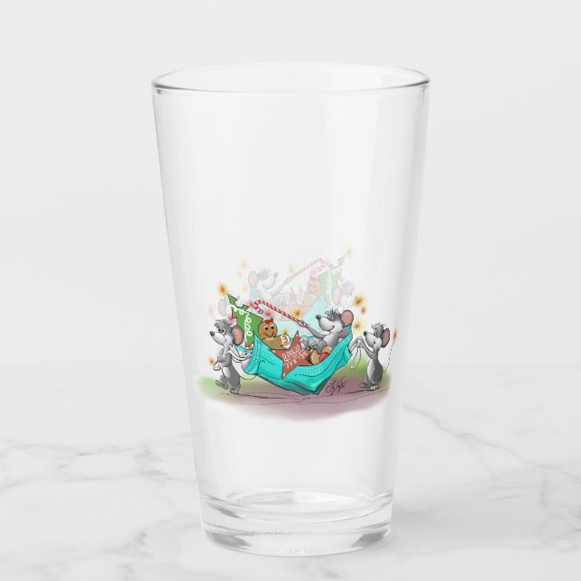 Christmas Cookie Heist Glass Cup (Front)