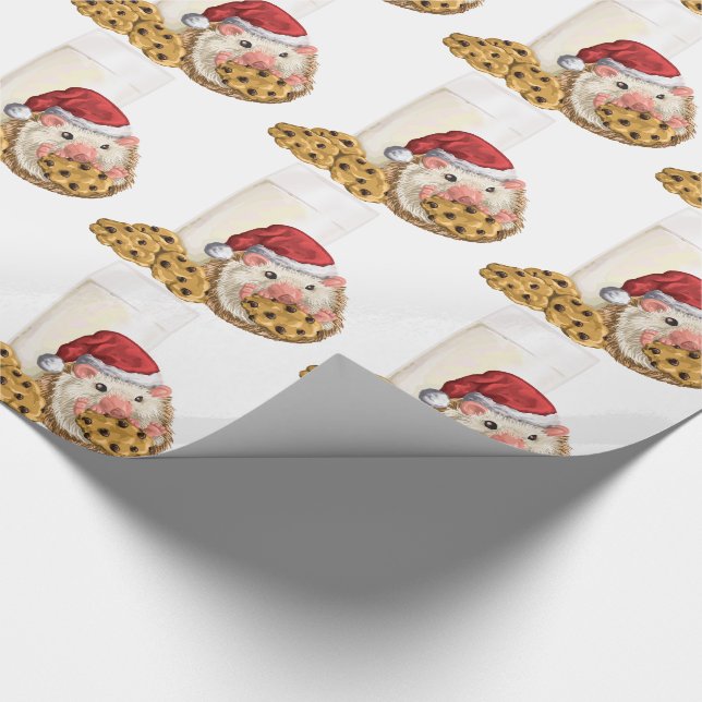 Christmas Cookie Hog Wrapping Paper (Corner)