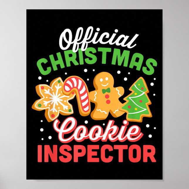 Christmas Cookie Inspector Dad  Poster (Front)