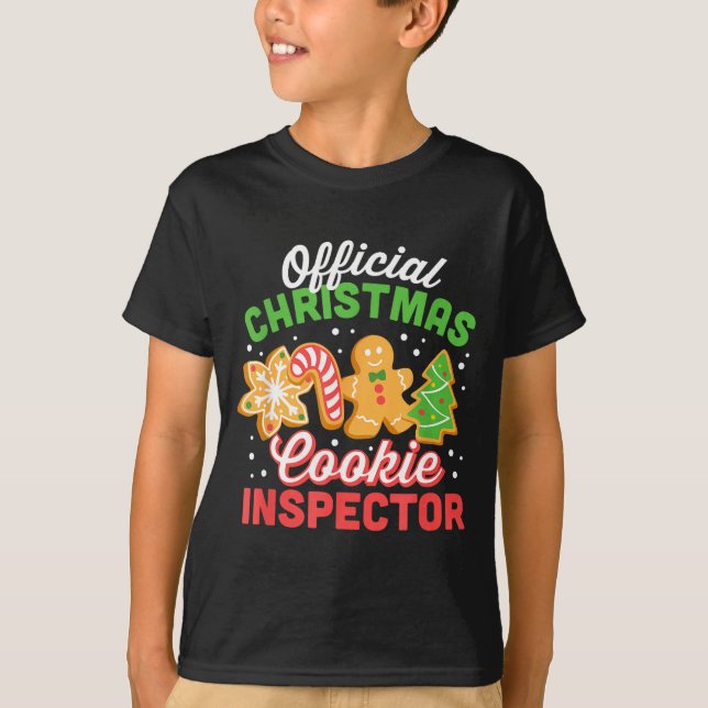 Christmas Cookie Inspector Dad  T-Shirt (Front)