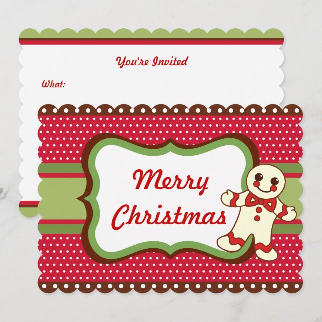Christmas Cookie Invitations (Front/Back)