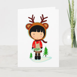 Christmas Cookie Kawaii Holiday Card
