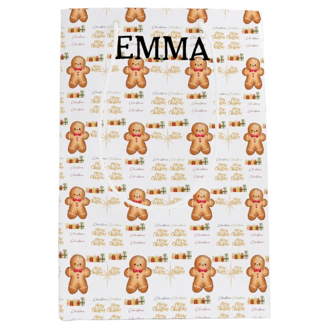 Christmas cookie medium gift bag (Front)