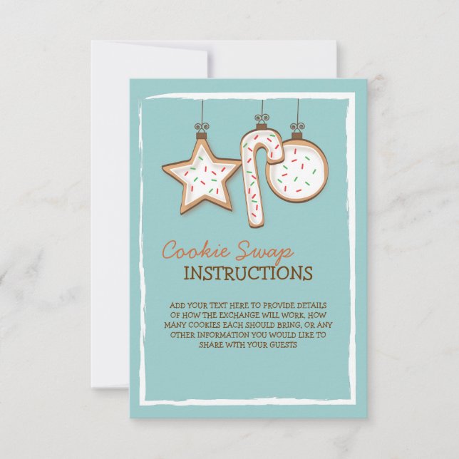 Christmas Cookie Swap Instruction Card (Front)