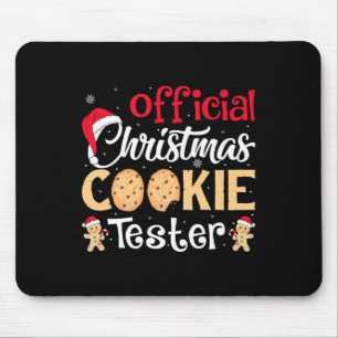 Christmas Cookie Tester Funny Baking Crew Xmas Pre Mouse Pad