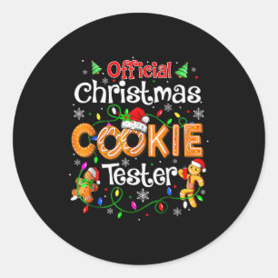 Christmas Cookie Tester Taster Baking Crew Toddle  Classic Round Sticker