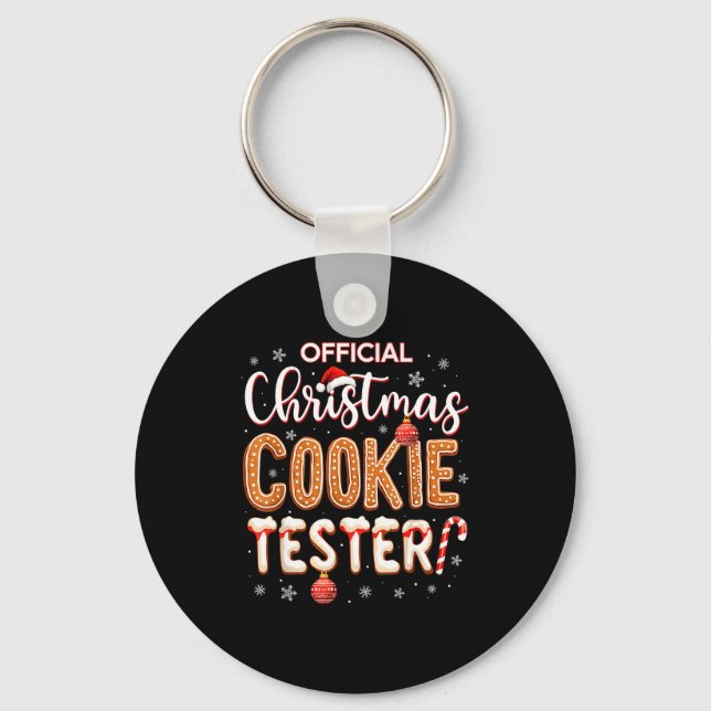 Christmas Cookie Tester Taster Baking Crew Toddle  Key Ring (Front)