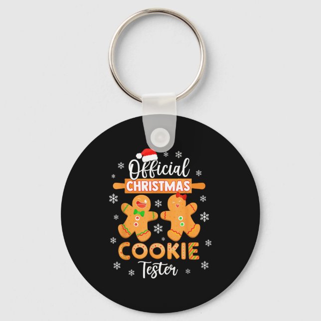 Christmas Cookie Tester Taster Baking Crew Toddle  Key Ring (Front)