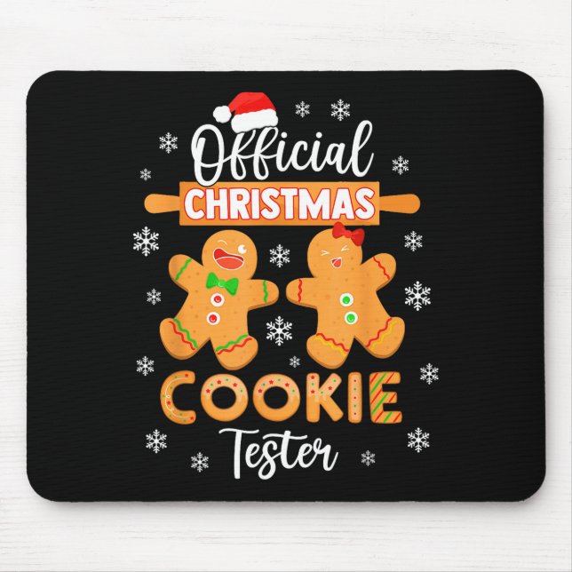 Christmas Cookie Tester Taster Baking Crew Toddle  Mouse Pad (Front)