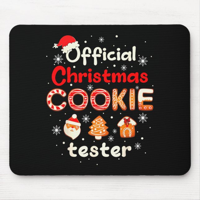 Christmas Cookie Tester Taster Baking Crew Toddler Mouse Pad (Front)