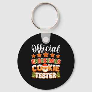 Christmas Cookie Tester Taster Funny Family Baking Key Ring
