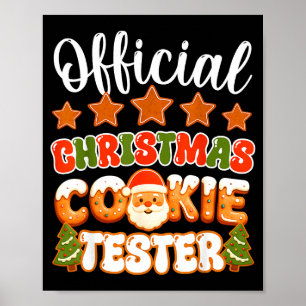 Christmas Cookie Tester Taster Funny Family Baking Poster