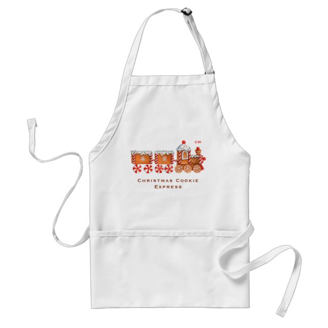 Christmas Cookie Train Custom Standard Apron (Front)
