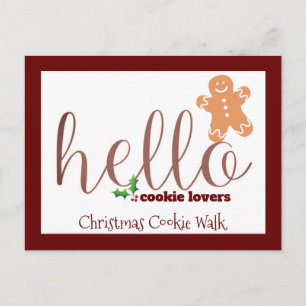 Christmas Cookie Walk Invitation Postcard