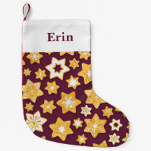 Christmas Cookie Wreath with Deep Plum Background