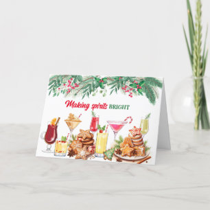 Christmas Cookies and Cocktails Holiday Party Thank You Card