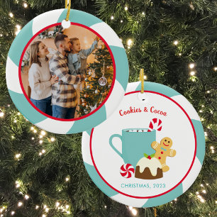 CHRISTMAS COOKIES AND COCOA CERAMIC TREE DECORATION