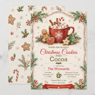 Christmas Cookies and Cocoa Party Invitation